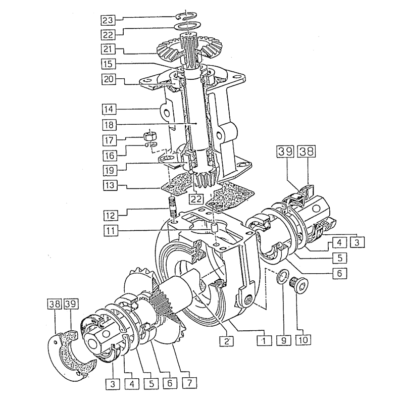 Bertolini 211 (211) Parts Diagram, Support (Tiller)