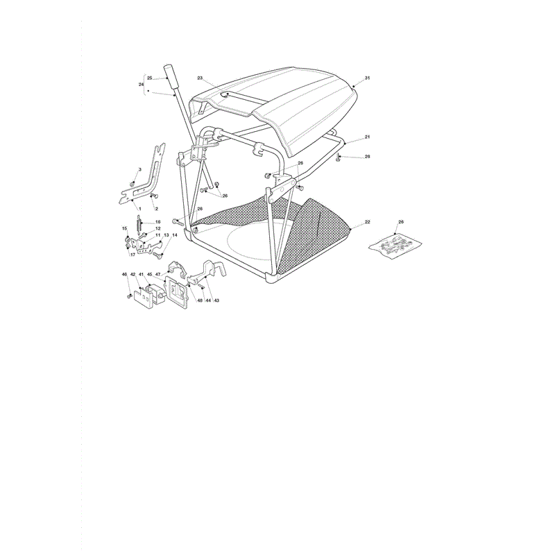 Castel / Twincut / Lawnking CT13.5-90 (2009) Parts Diagram, Grass Catcher