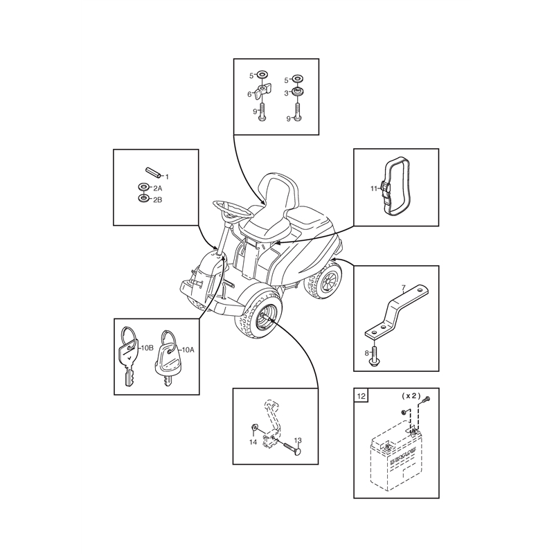 Stiga VILLA 12 (13-2725-15 [2014]) Parts Diagram, Assembly parts_0