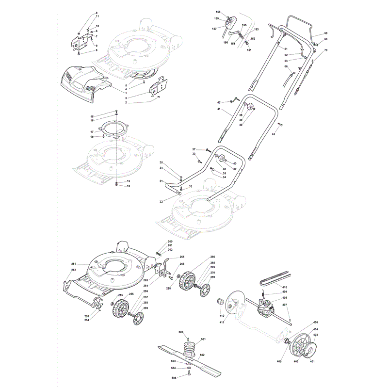 Mountfield MULCHING 5020 PD  (2008) Parts Diagram, Page 1