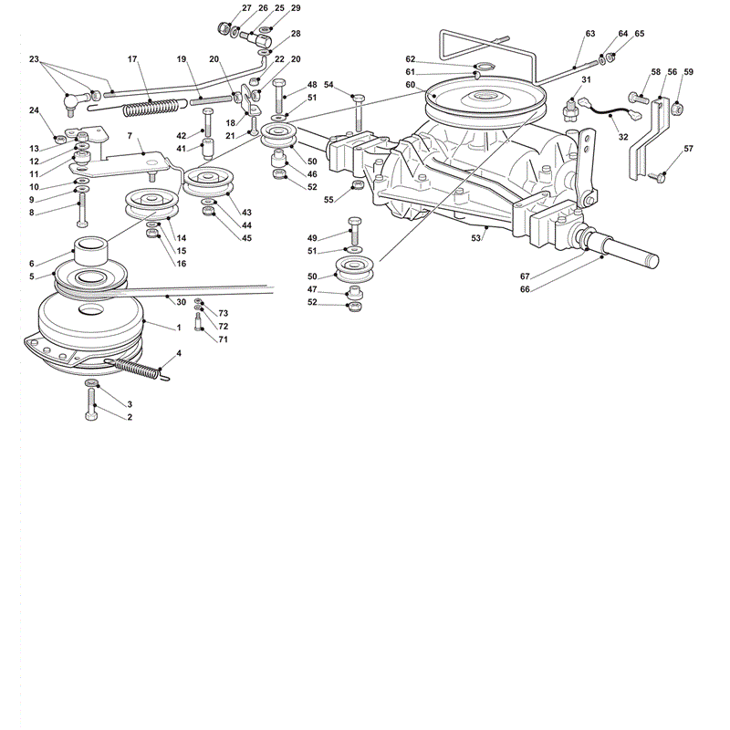 Castel / Twincut / Lawnking PG170 (2012) Parts Diagram, Transmission