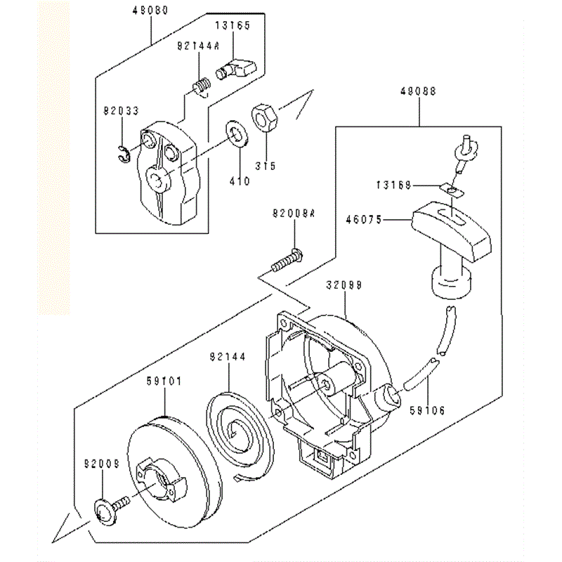Kawasaki KBL34A (HA034F-AS51) Parts Diagram, STARTER