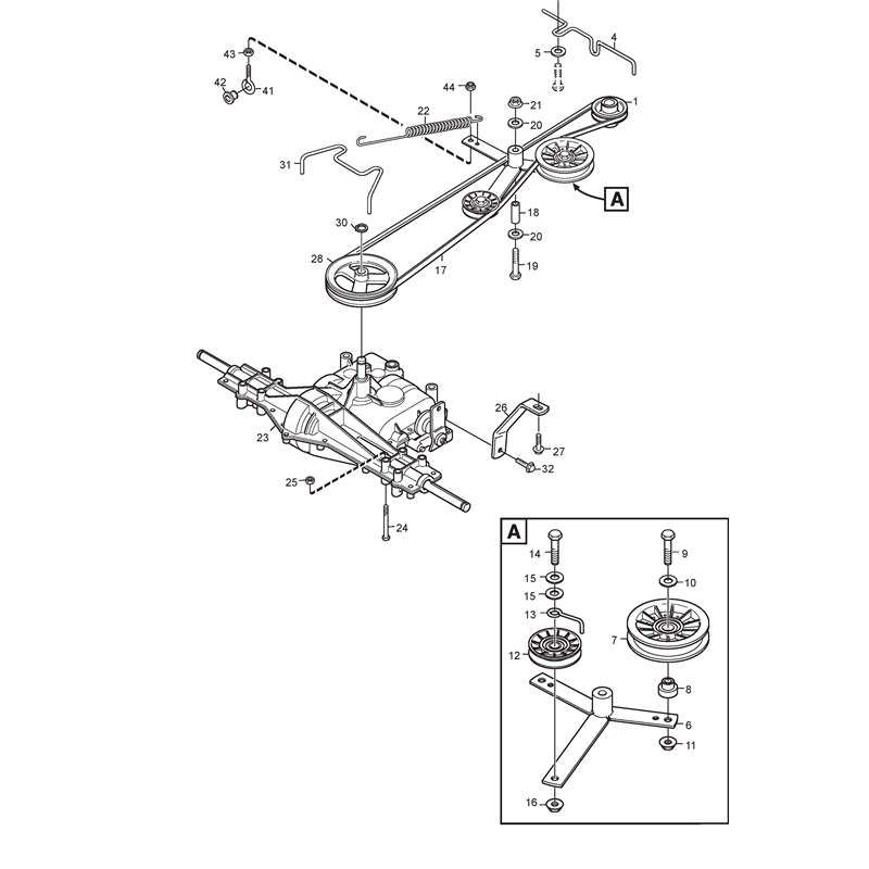 Stiga VILLA 12 (13-2725-35 [2014-2015]) Parts Diagram, Transmission_0