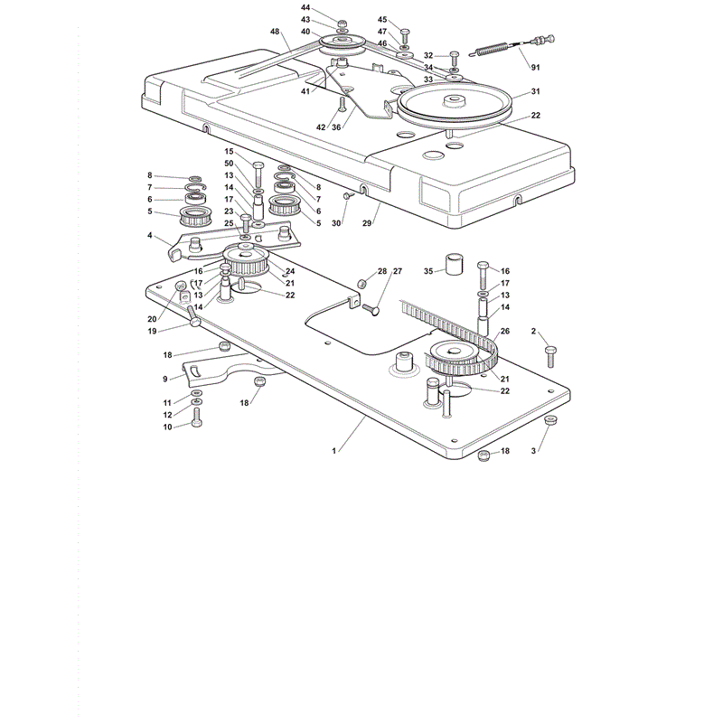 Castel / Twincut / Lawnking XX220HD (2012) Parts Diagram, Blades Engagement
