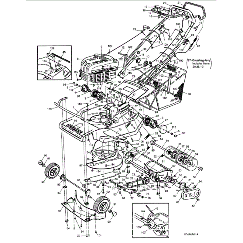 Hayter Harrier 48 (486) Lawnmower (486S001001-486S001220) Parts Diagram, Mainframe Assembly