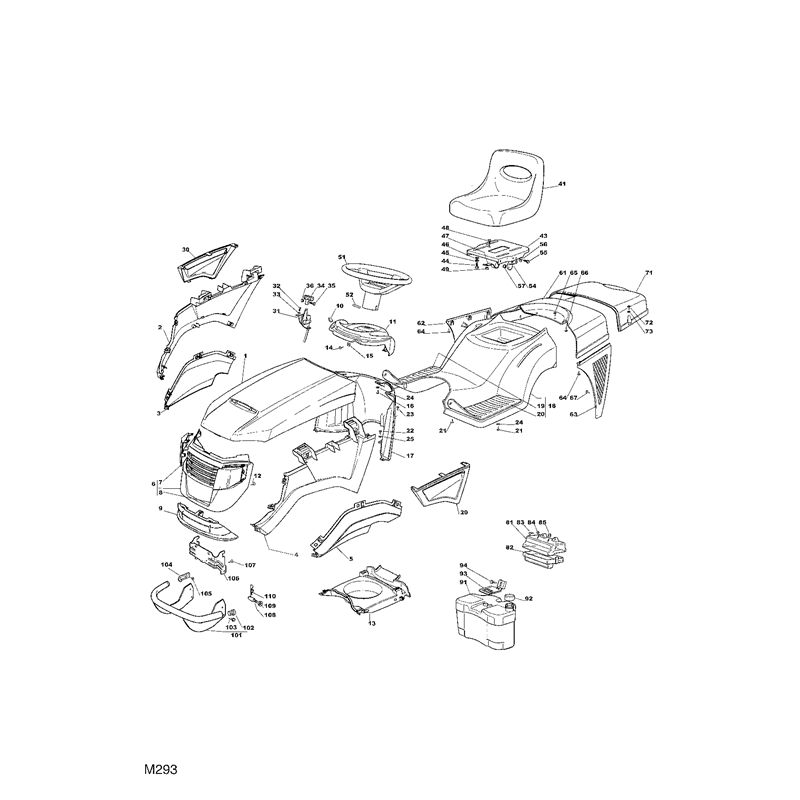 Mountfield 1436H Lawn Tractor (13-2683-11 [2006]) Parts Diagram, Body Work