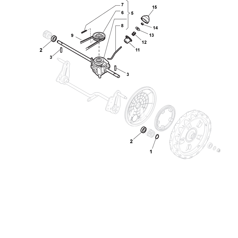 Mountfield 461PD-ES Petrol Rotary Mower (299482543-M10 [2010-2011]) Parts Diagram, Transmission