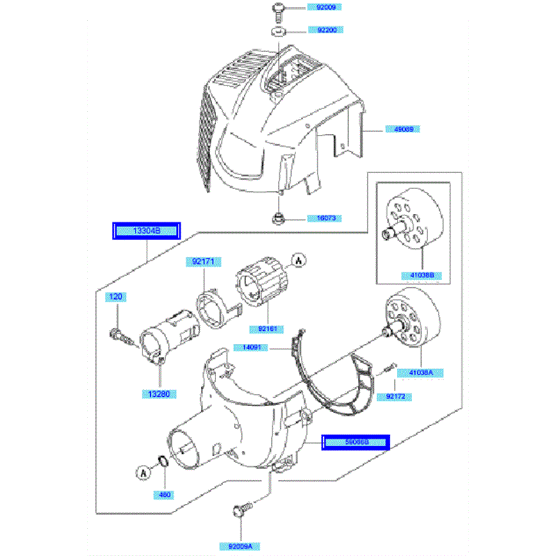 Kawasaki KBH27A  (HA027F-AS50) Parts Diagram, Cooling Equipment