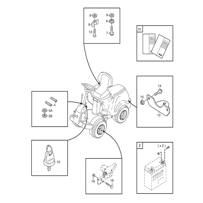 Stiga Compact 14 (2010) Parts Diagram, Page 1