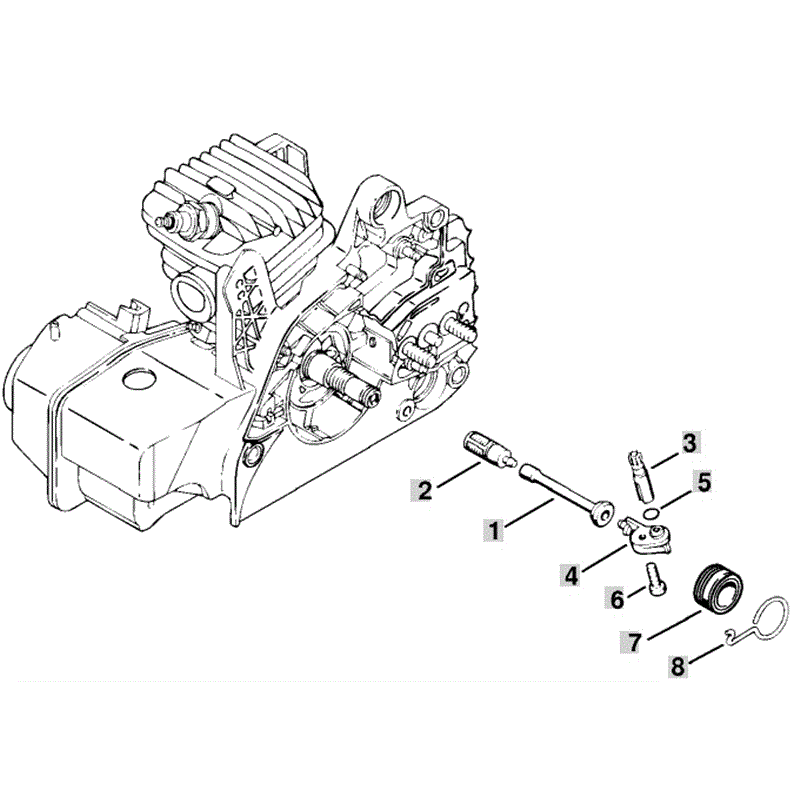 Stihl MS 250 Chainsaw (MS250 C) Parts Diagram, Oil Pump