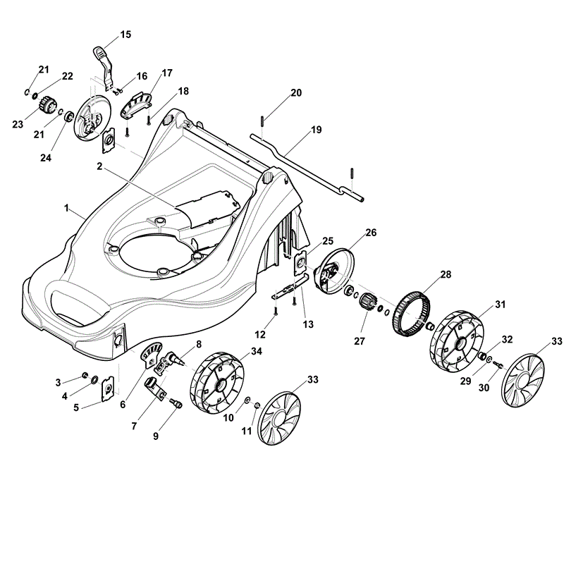 Mountfield SP414 (V35 150cc) (2011) Parts Diagram, Page 1