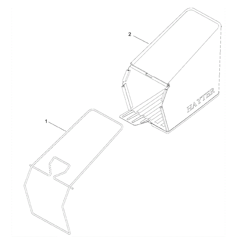 Hayter R48 Recycling (446) (446F310000001 - 446F310999999) Parts Diagram, Grassbag Assembly