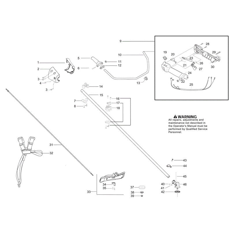 Jonsered BC2128 (2010) Parts Diagram, Page 1