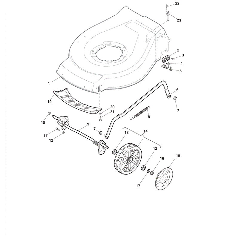 Mountfield HP46R (RSC100 OHV) (2013) Parts Diagram, Page 1
