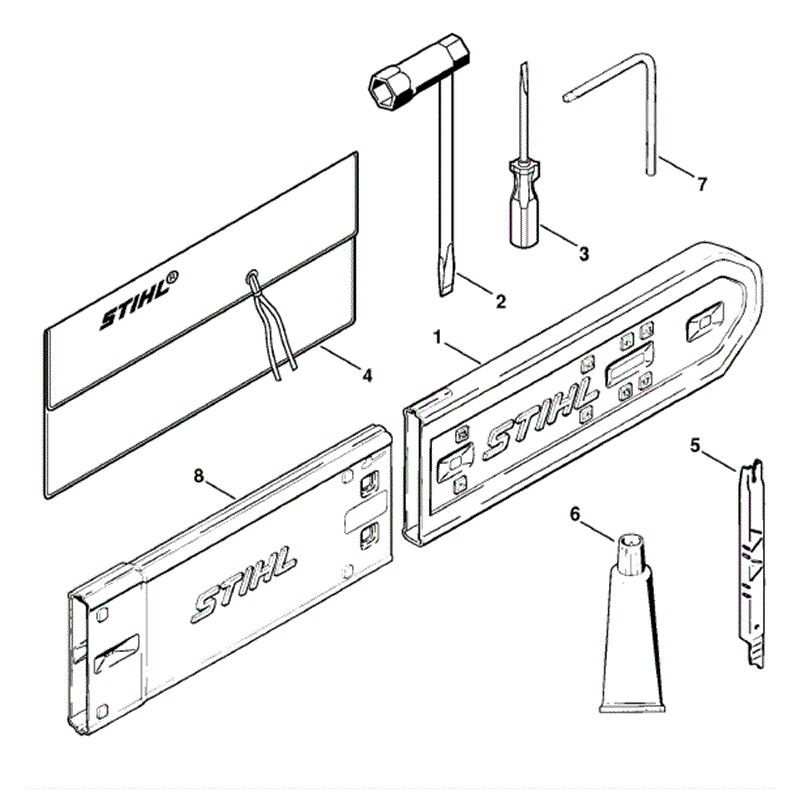Stihl MS 280 Chainsaw (MS280 C-BI) Parts Diagram, Tools
