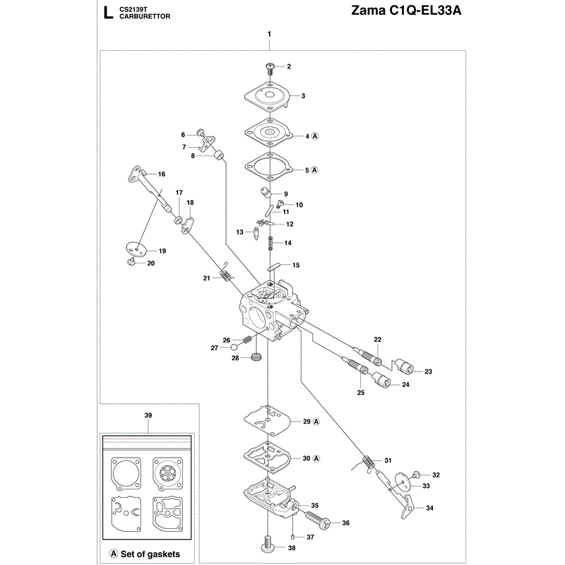 Jonsered 2139T (2010) Parts Diagram, Page 12