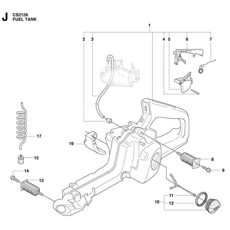 Jonsered 2156 (2010) Parts Diagram, Page 9