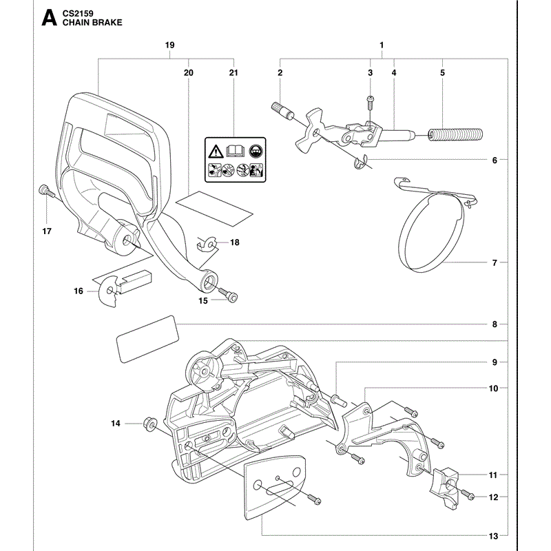 Jonsered 2159 (2010) Parts Diagram, Page 1