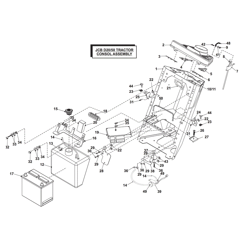 Countax D18-50 Lawn Tractor 2004 -  2006  (2004 - 2006) Parts Diagram, CONSOL ASSEMBLY