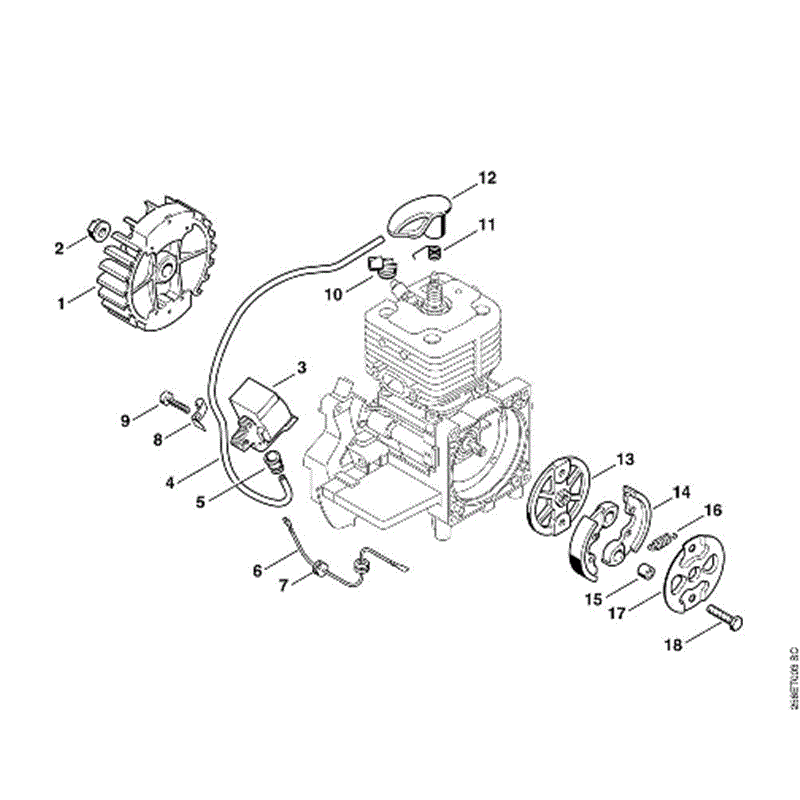 Stihl FS 450 Clearing Saw (FS450) Parts Diagram, C-Ignition system