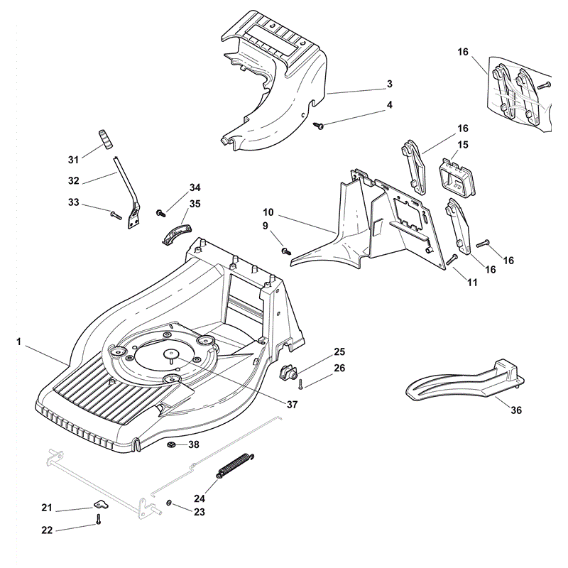 Mountfield SP555 (Honda GCV160) (2012) Parts Diagram, Page 1