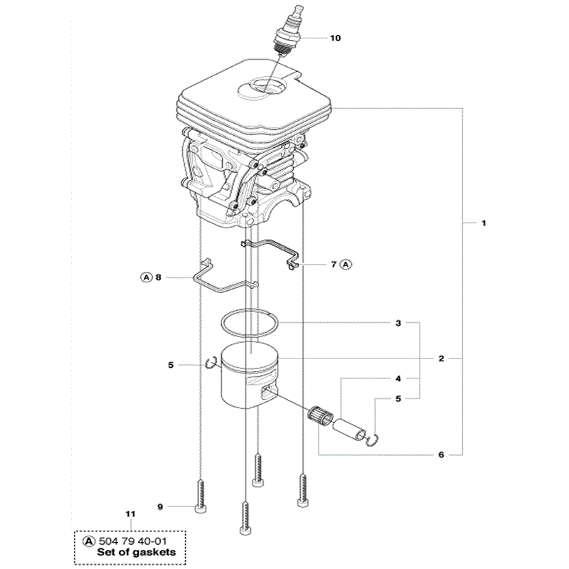 Jonsered 2240 (2010) Parts Diagram, Page 8