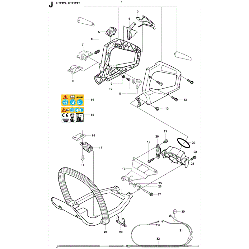 Jonsered HT2124 (2010) Parts Diagram, Page 9