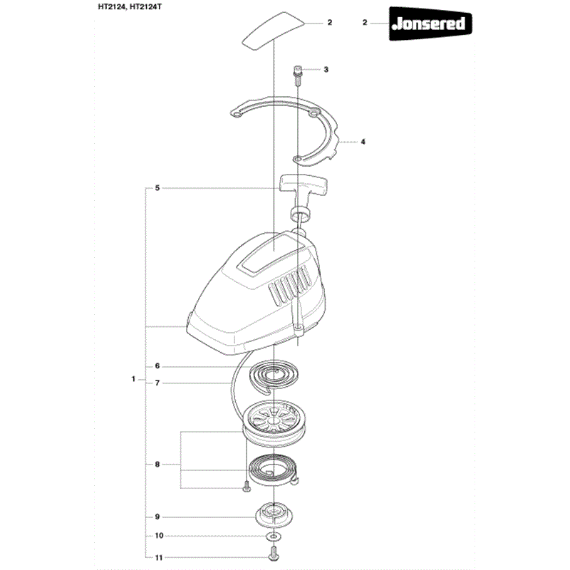 Jonsered HT2124T (2010) Parts Diagram, Page 1