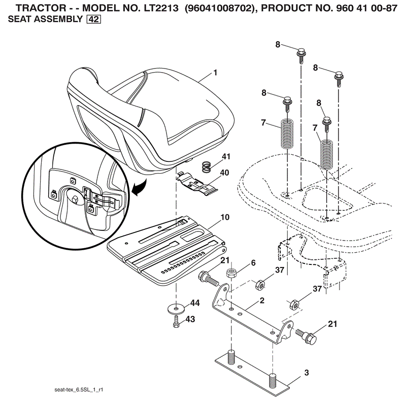 Jonsered LT2213 (2010) Parts Diagram, Page 10