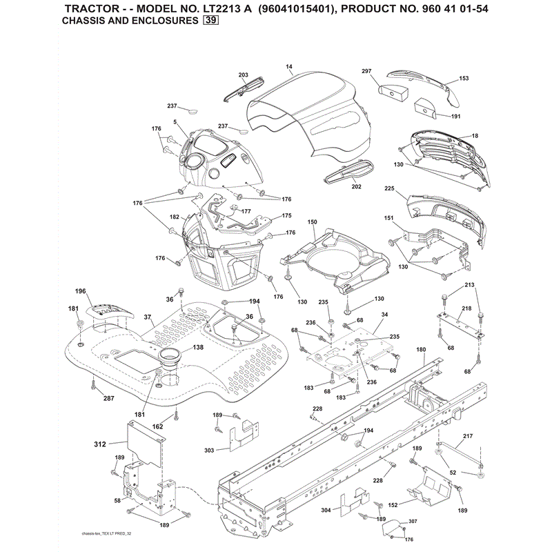 Jonsered LT2213 A (2010) Parts Diagram, Page 4