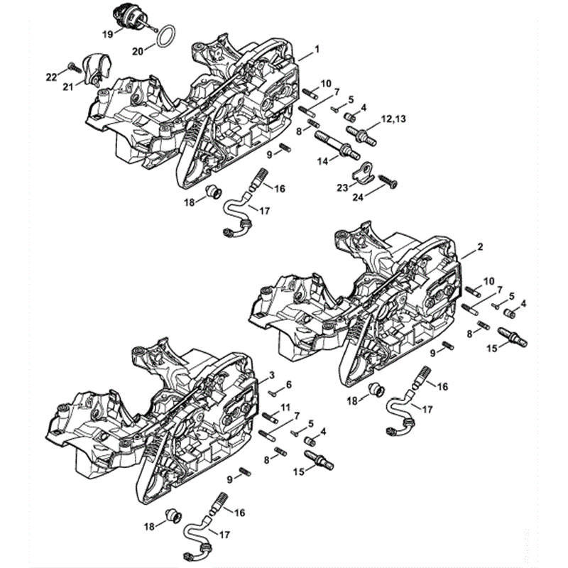 Stihl MS 271 Chainsaw (MS271 Z) Parts Diagram, Engine Housing