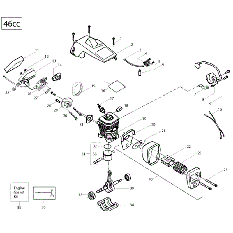 Jonsered 2138 (02-2009) Parts Diagram, Page 2