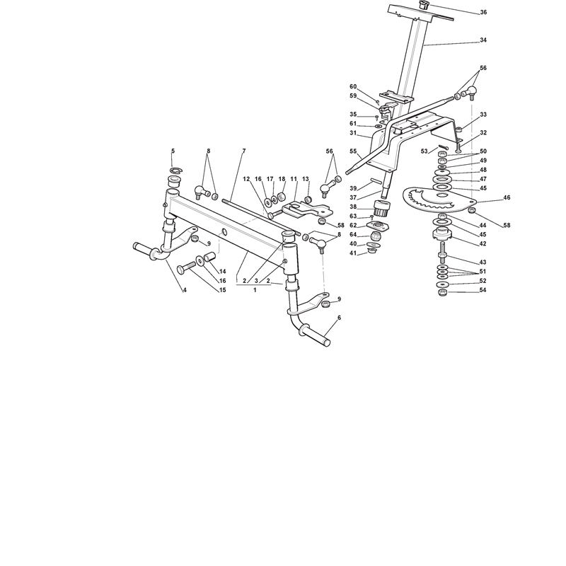 Mountfield 1636M Lawn Tractor (299951683-MOE [2006]) Parts Diagram, Steering