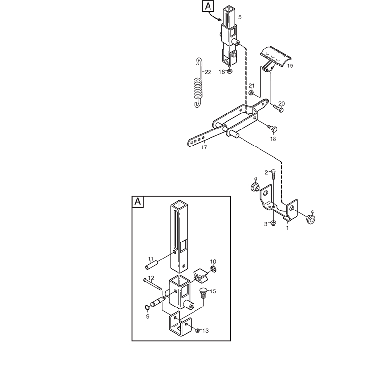 Stiga VILLA SILENT (13-2728-14 [2010-2015]) Parts Diagram, Pedal Lift_0