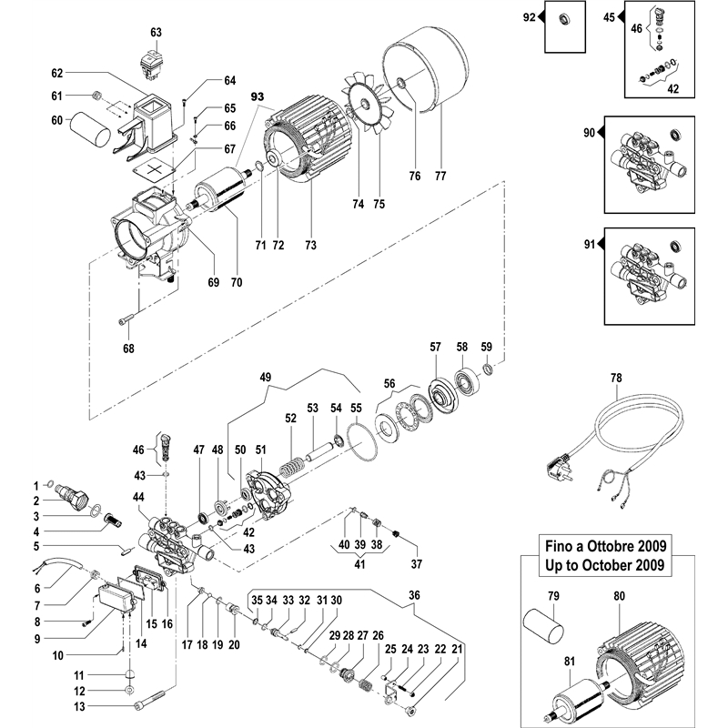 Oleo-Mac PW 145 C (PW 145 C) Parts Diagram, Water pump