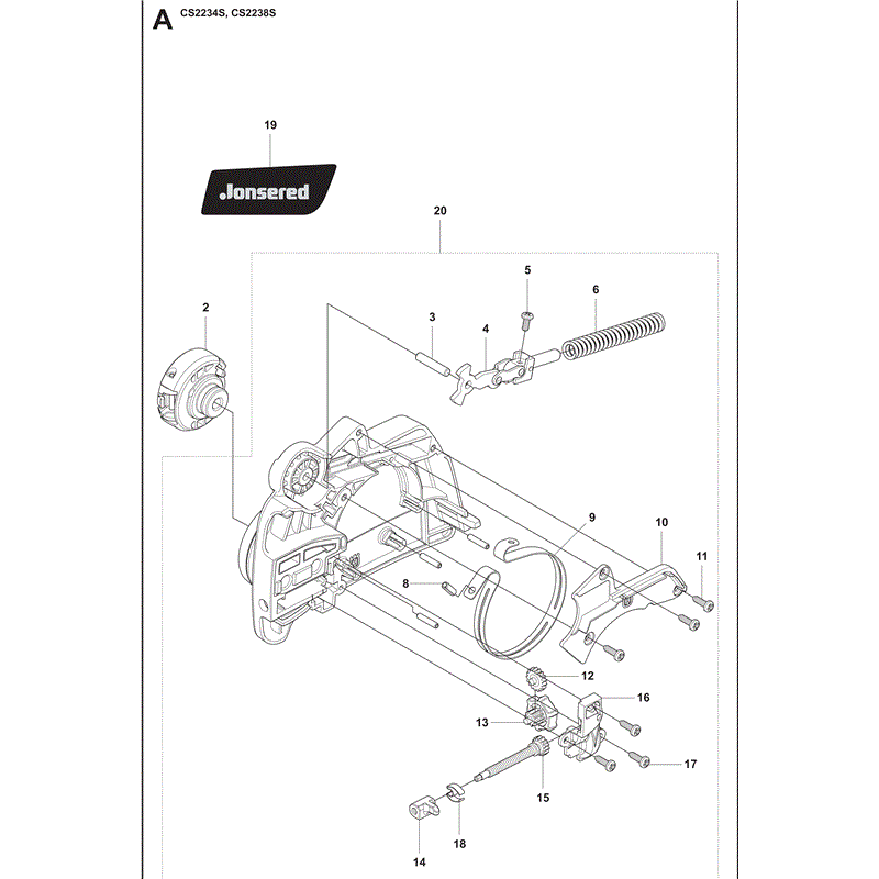 Jonsered 2234S (01-2009) Parts Diagram, Page 1