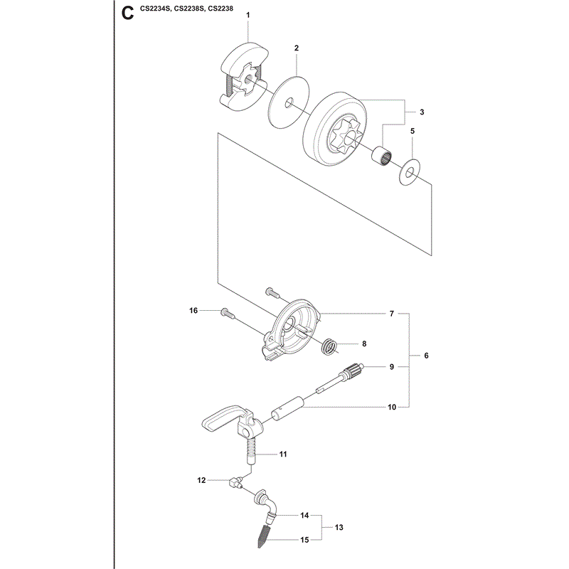 Jonsered 2234S (01-2009) Parts Diagram, Page 2