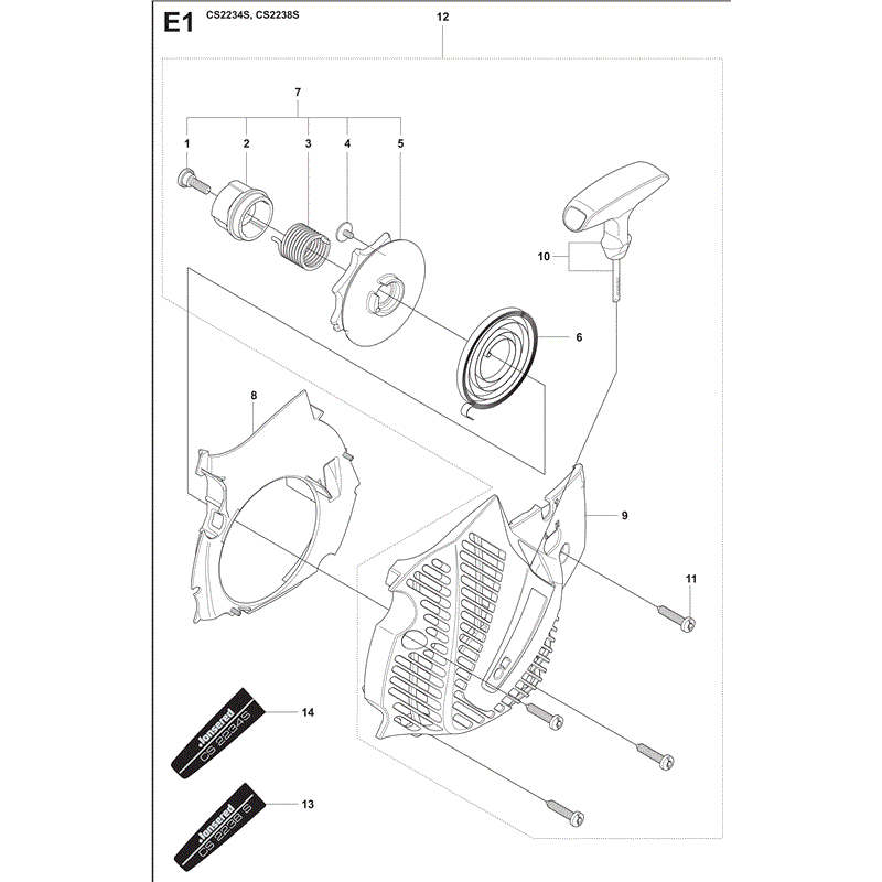Jonsered 2234S (01-2009) Parts Diagram, Page 4