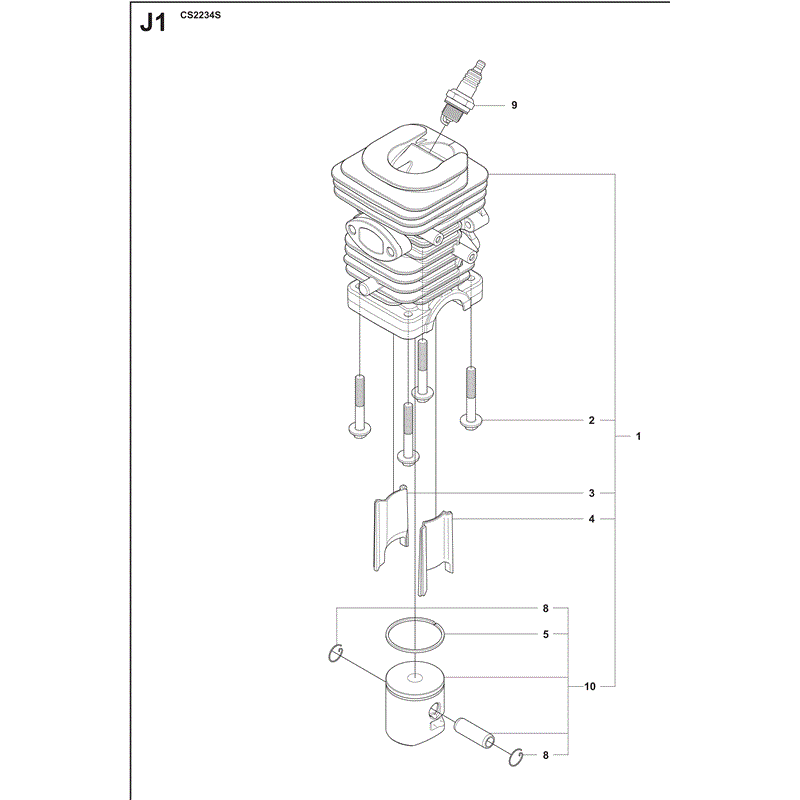 Jonsered 2234S (01-2009) Parts Diagram, Page 8