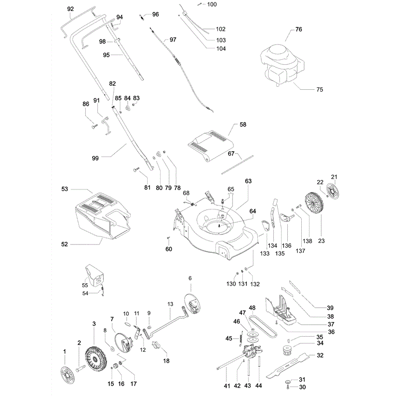 McCulloch M46-500CMD (966861301) Parts Diagram, Page 1