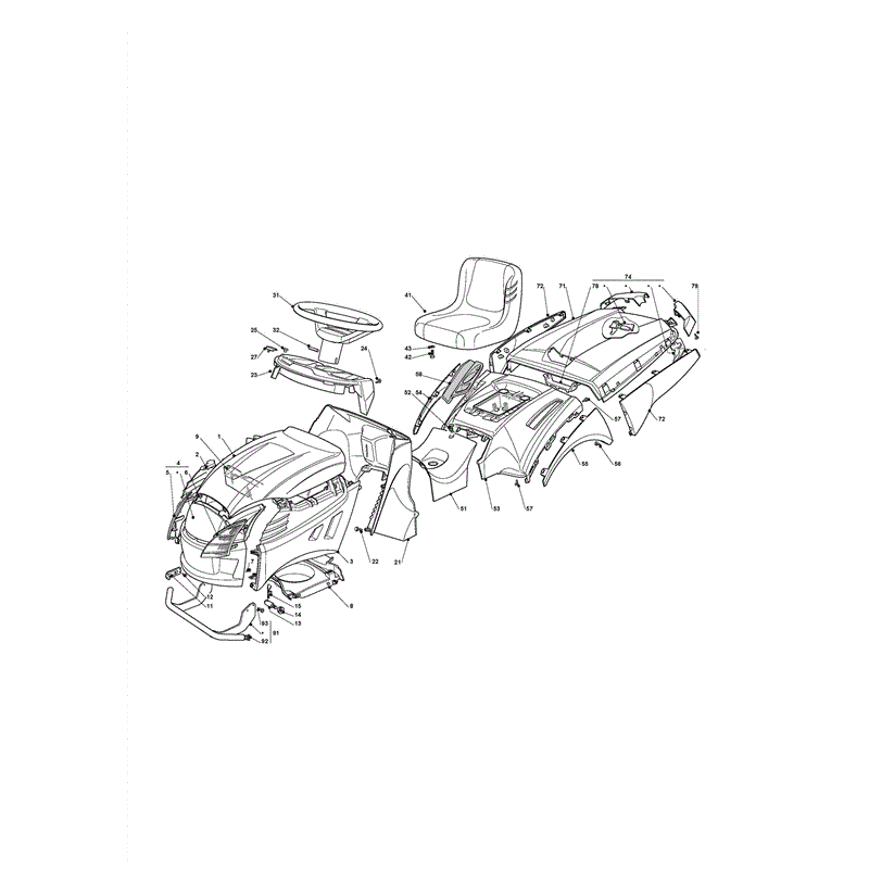Castel / Twincut / Lawnking XHX23V4WD (2010) Parts Diagram, Page 2
