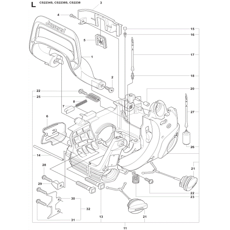 Jonsered 2238 (01-2009) Parts Diagram, Page 10