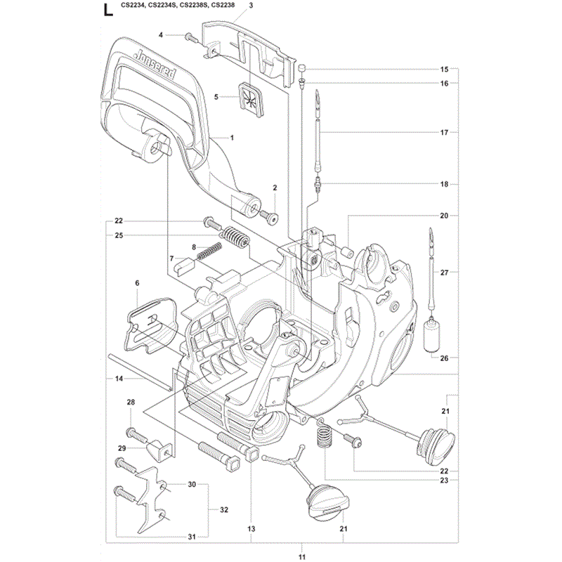 Jonsered 2238S (04-2009) Parts Diagram, Page 10
