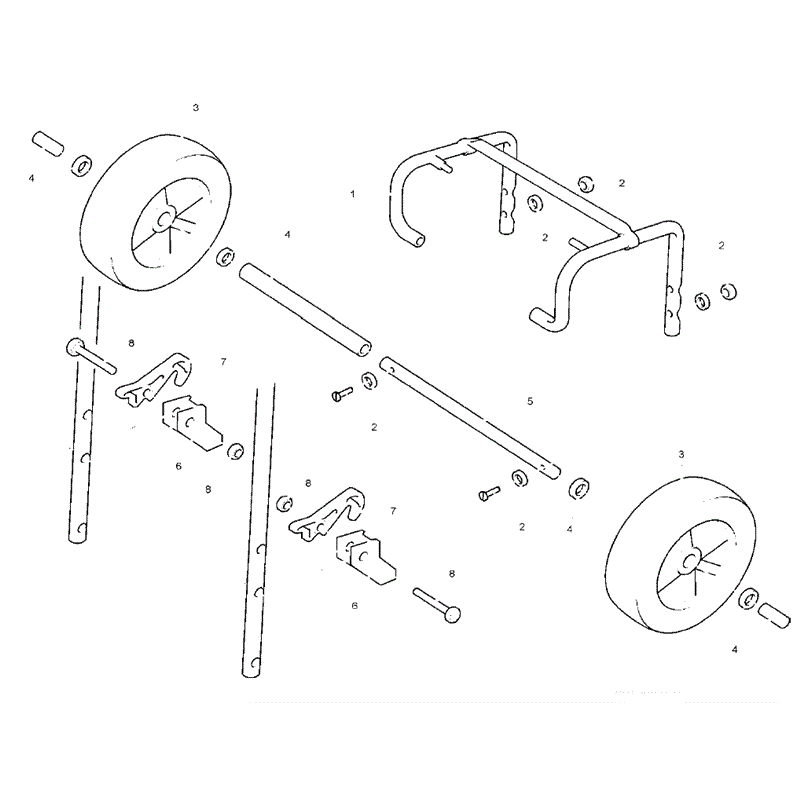 Hayter 446 Hover Lawnmower (180E310000001 onwards) Parts Diagram, Kit - Undercarriage (Transport Wheel)