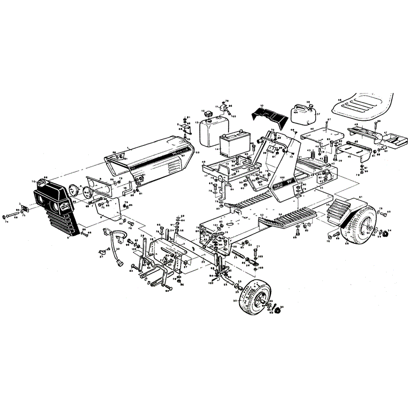 1989 S-T & D SERIES WESTWOOD TRACTORS (1989) Parts Diagram, Tractor chassis & upper body panels
