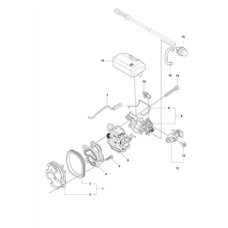 Husqvarna 135 Chainsaw (2011) Parts Diagram, Carburetor & Air Filter