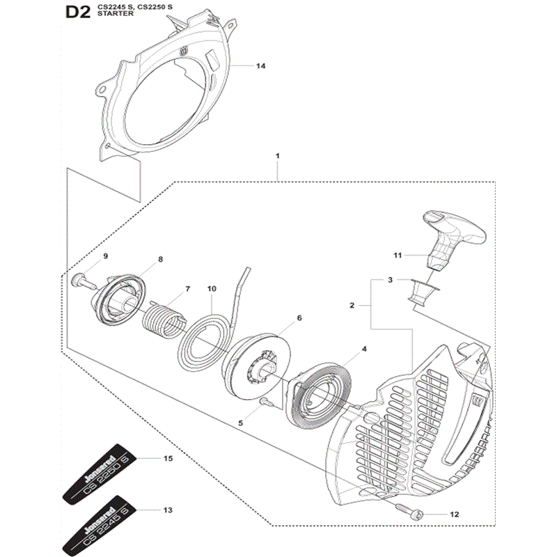 Jonsered 2250S (2009) Parts Diagram, Page 4