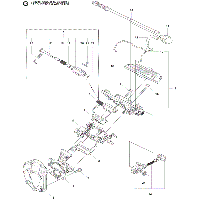 Jonsered 2250S (2009) Parts Diagram, Page 7