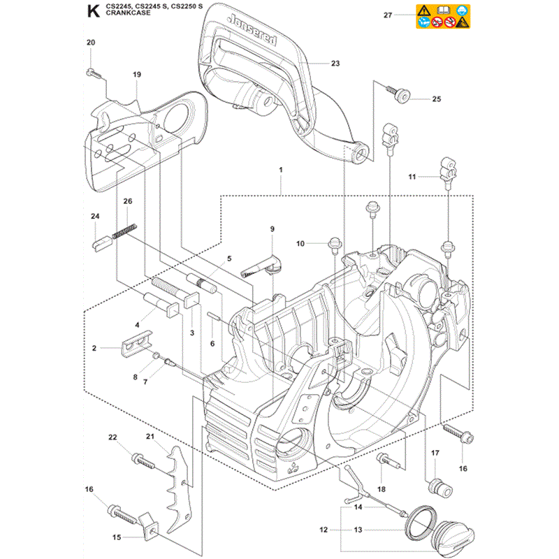 Jonsered 2250S (2009) Parts Diagram, Page 10