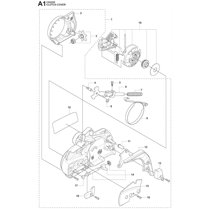 Jonsered 2255 (03-2009) Parts Diagram, Page 1